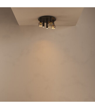 Ztahl Riva plafondlamp Platinum inclusief  3x segula 2x spot ø50cm