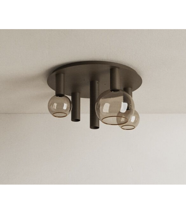 Riva plafondlamp Platinum inclusief  3x segula 2x spot ø50cm