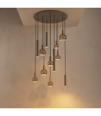 Ztahl Ronde Riva Quartz hanglamp vide  95cm 12lichts Ztahl Ronde Riva Quartz hanglamp vide  95cm 12lichts