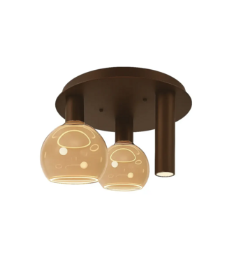 Ztahl Riva plafondlamp Platinum inclusief 2x segula 1x spot ø35cm