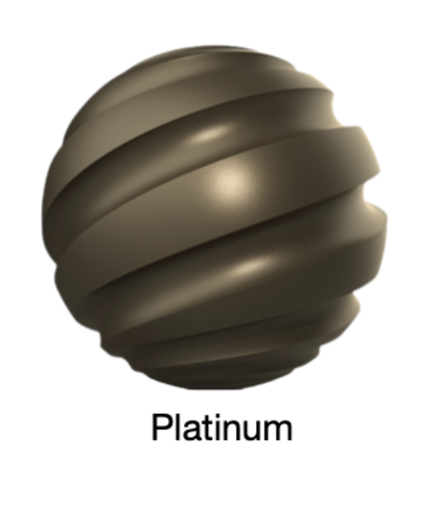 Riva plafondlamp Platinum inclusief  2x segula 1x spot ø35cm