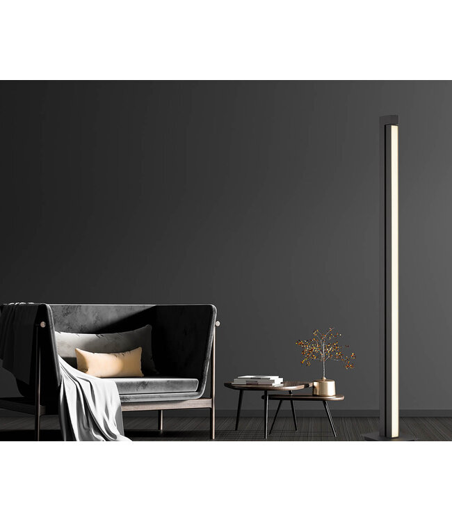 Vloerlamp Pure Lines Graphite draaibaar dimbaar H140cm