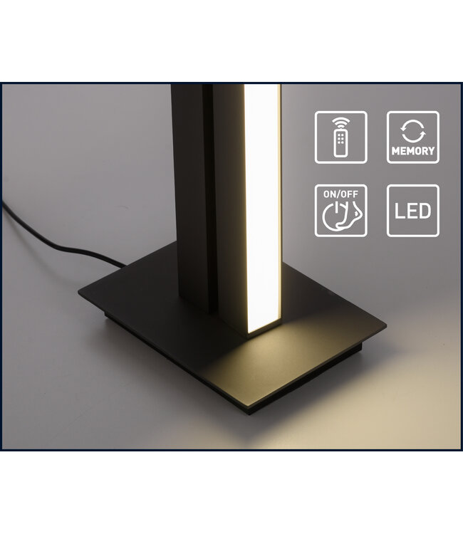 Vloerlamp Pure Lines Graphite draaibaar dimbaar H140cm