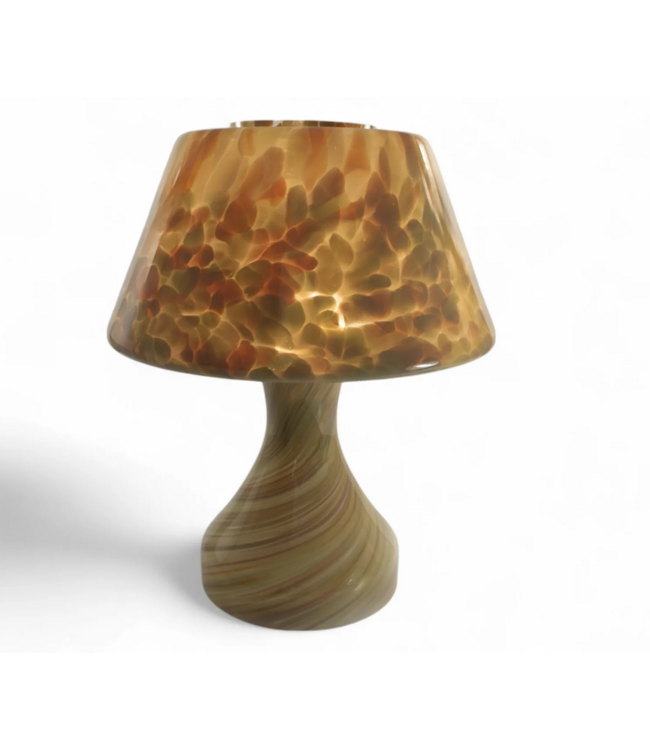 Italiaanse glazen lamp multicolor zand