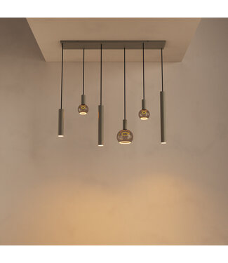 Ztahl Riva hanglamp Quartz 120 met spots en sierlampen