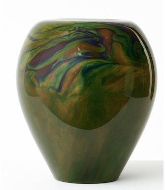 Loranto Italiaanse glazen lamp Verde met deuk