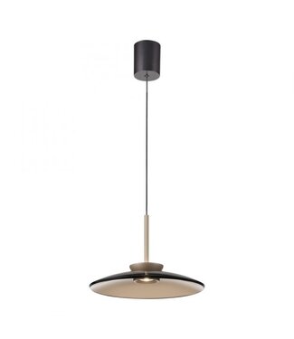 Neuhaus Pure  Hanglamp Moon 50cm verstelbaar Taupe met smoke italiaans glas