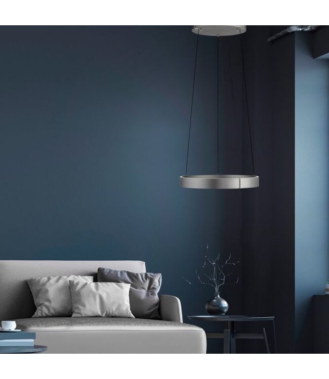 Hanglamp pure e-clipse stone alu  50cm traploos in hoogte verstelbaar