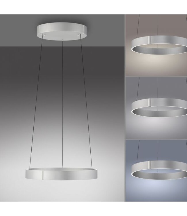 Hanglamp pure e-clipse stone alu  50cm traploos in hoogte verstelbaar