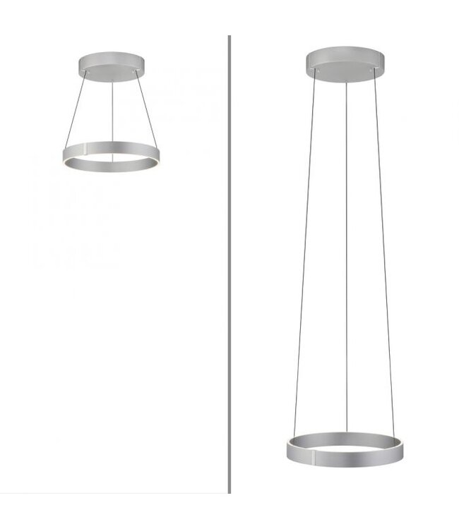 Hanglamp pure e-clipse stone alu  50cm traploos in hoogte verstelbaar