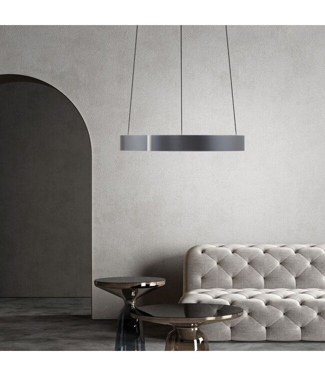 Hanglamp pure e-clipse mystic grey   50cm traploos in hoogte verstelbaar