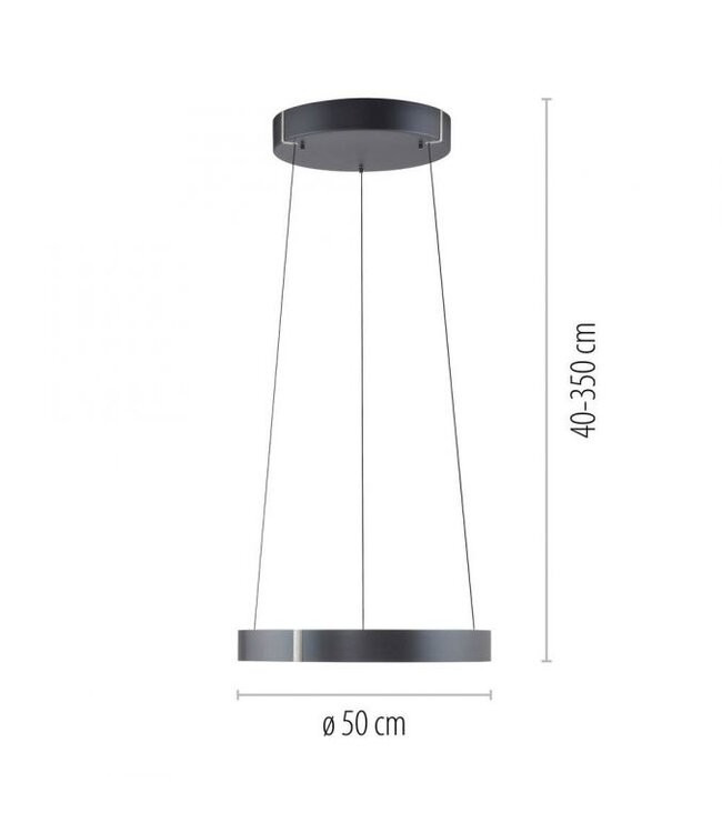 Hanglamp pure e-clipse mystic grey   50cm traploos in hoogte verstelbaar
