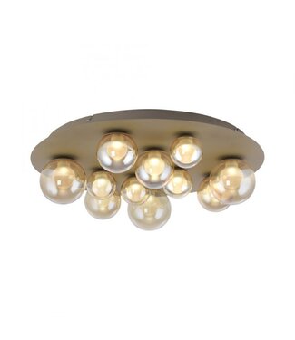 Neuhaus Pure  Plafondlamp Taupe met amber bollen met afstandbediening