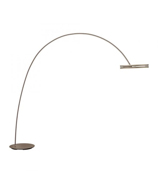Vloerlamp boog Loop-Bow taupe up en down licht met afstandbediening