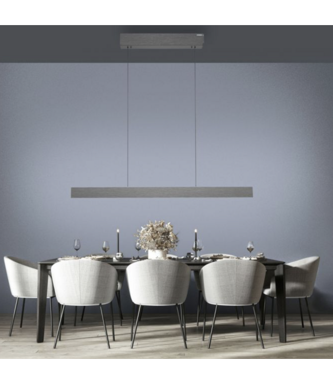 Hanglamp strak Pure E-motion Platinum (grey)  in hoogte verstelbaar