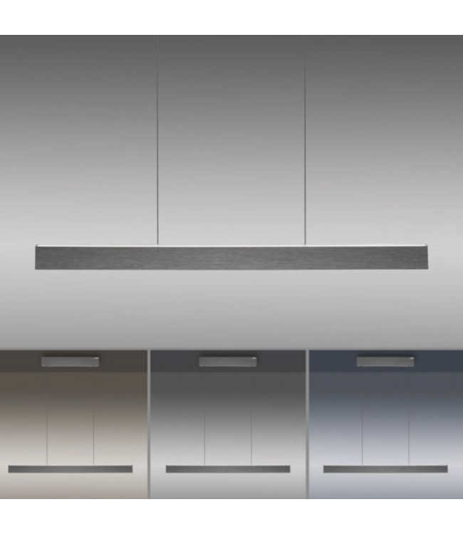 Hanglamp strak Pure E-motion Platinum (grey)  in hoogte verstelbaar