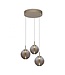 Neuhaus Pure  Hanglamp pure e-infinity 3 bollen brons/taupe 50cm traploos in hoogte verstelbaar