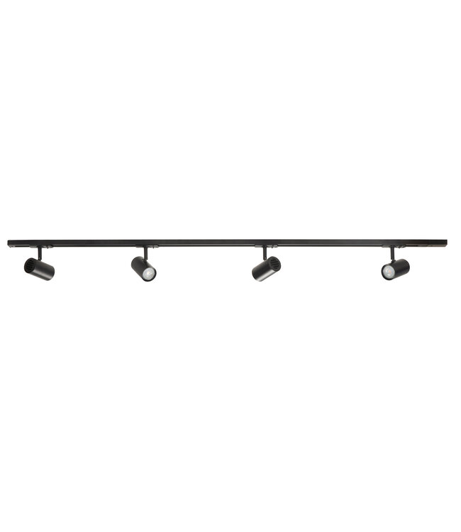 rail set  150cm 4 spots zwart