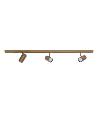 Highlight rail set 100cm compleet met 3 spots brass