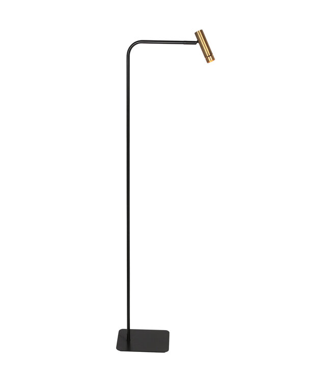 Steinhauer Leeslamp minimalistisch kopje zwart  met brons