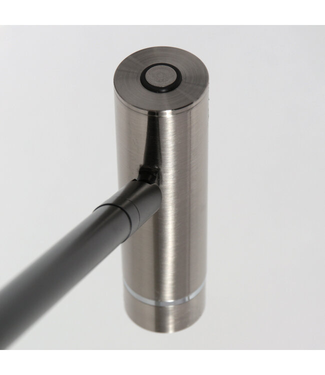 Leeslamp minimalistisch kopje zwart  met zilver