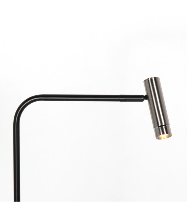Leeslamp minimalistisch kopje zwart  met zilver