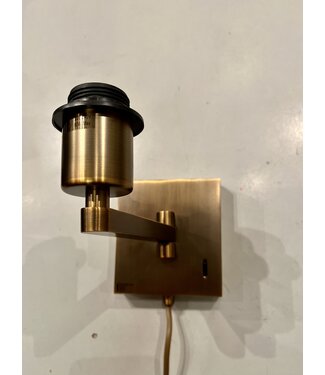 Highlight Wandlampje brass met aan/uit knopje zonder kap