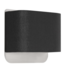 Highlight Wandlamp met halve kap zwart rvs wand bevestiging
