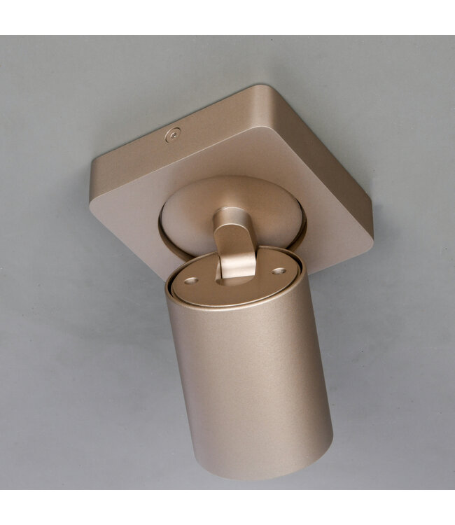 Opbouwspot megano 1 lichts Champagne  Vierkant