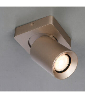 Artdelight Opbouwspot megano 1 lichts Champagne  Vierkant