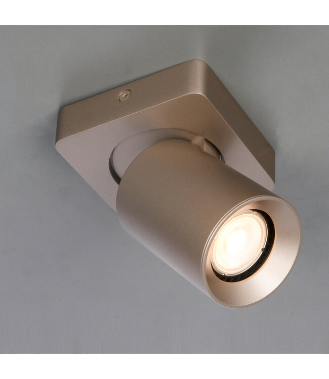Opbouwspot megano 1 lichts Champagne  Vierkant