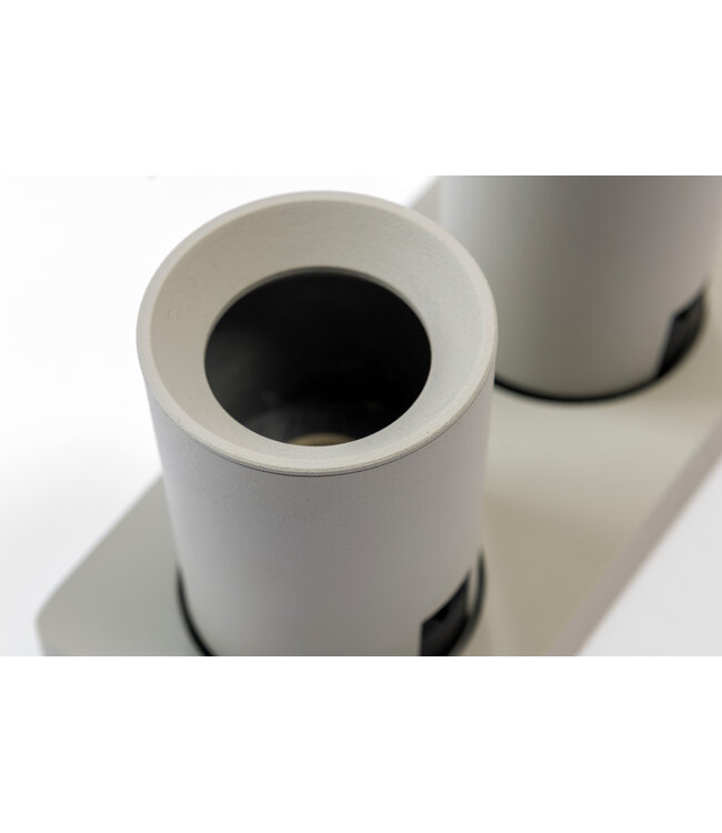 Megano spot 2 lichts rechthoek zijdegrijs