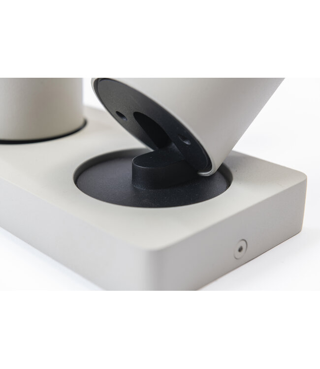 Megano spot 2 lichts rechthoek zijdegrijs