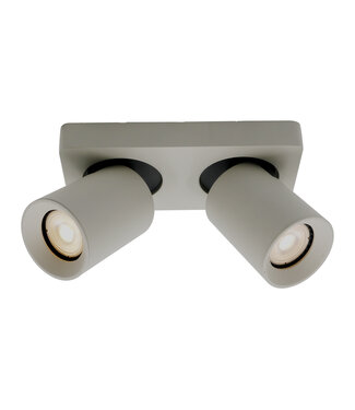 Artdelight Megano spot 2 lichts rechthoek zijdegrijs