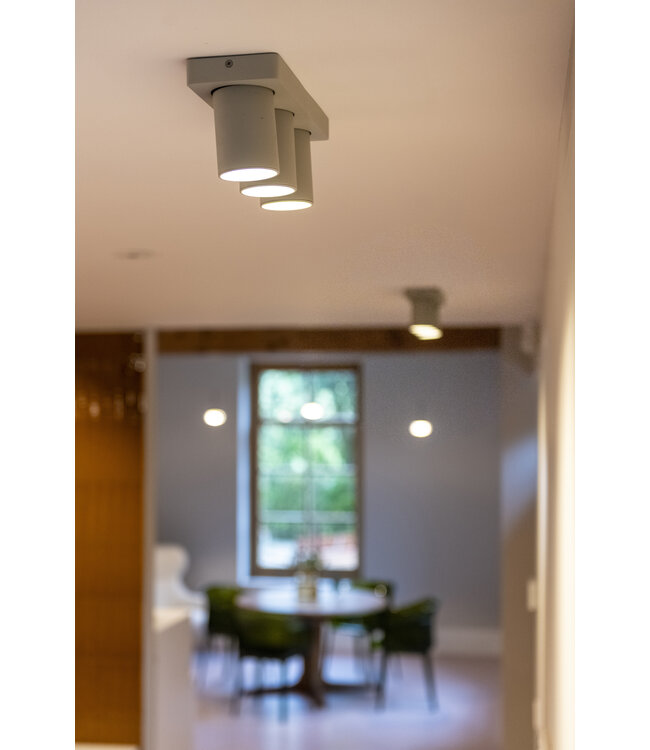 Artdelight Megano spot 3 lichts rechthoek zijdegrijs