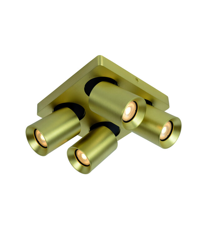 Artdelight Megano spot 4 lichts vierkant Mat goud