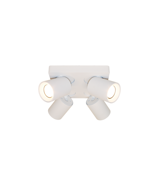 Megano spot 4 lichts vierkant Wit