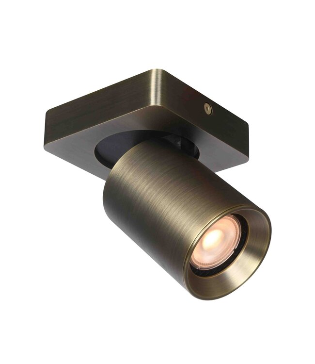 Opbouwspot megano 1 lichts Antiek Brons Vierkant