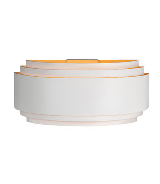 Highlight Design half ronde wandlamp -30cm- mat wit/goud