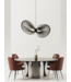 Ztahl Martani stalen hanglamp Platinum organische vorm  85cm