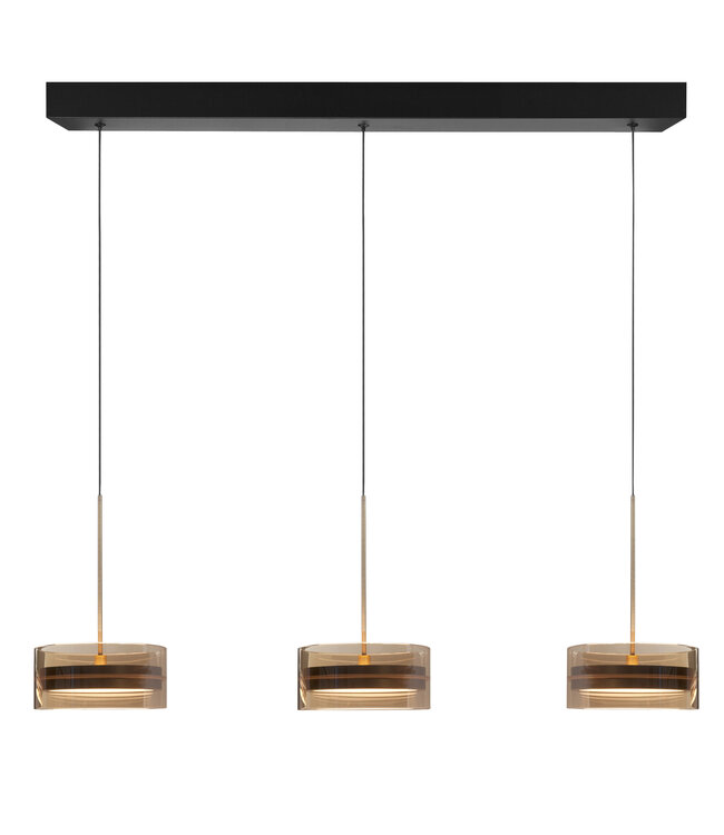 Hanglamp 3 lichts luxe  glas 95cm
