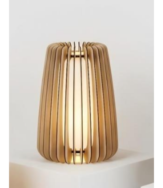 Blijdesign Tafellamp The Cage  naturel met opaal kunstof binnenkant 40cm