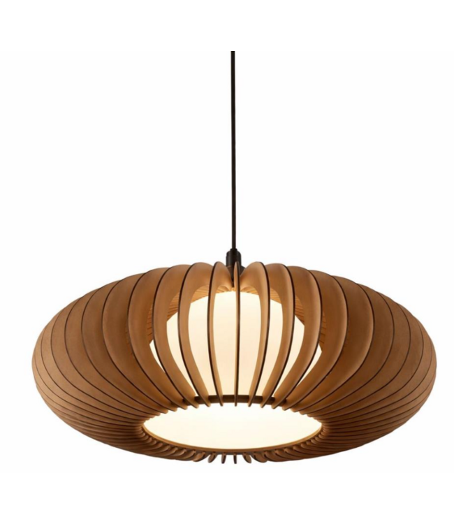 Blijdesign Hanglamp Eclips 3D 45cm naturel met mat wit