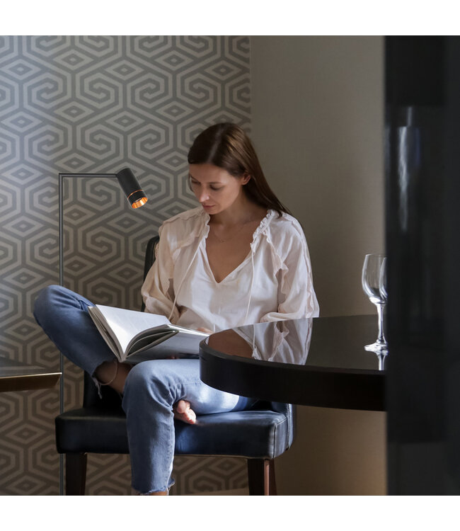 Leeslamp eenlichts zwart