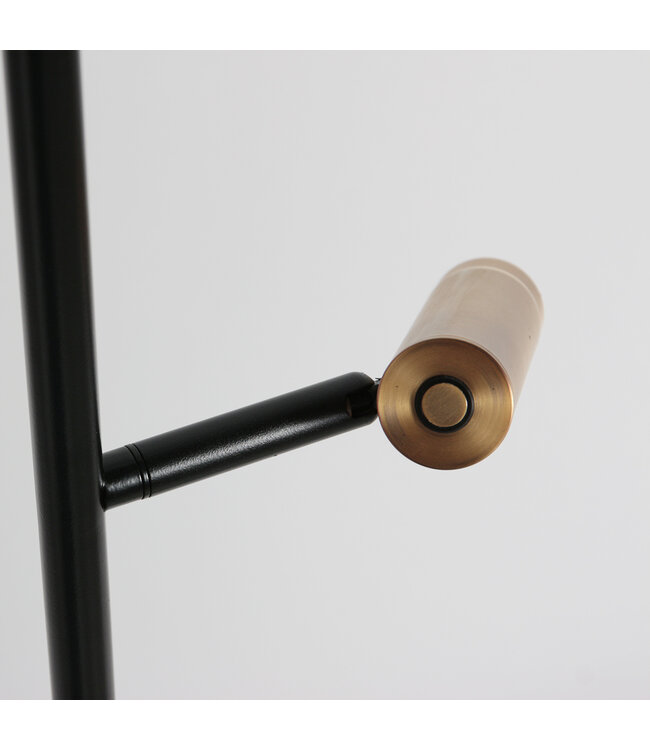 Leeslamp tweelichts zwart/brons