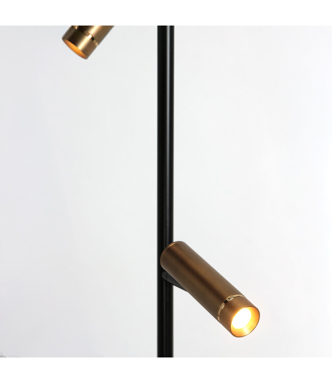Leeslamp tweelichts zwart/brons