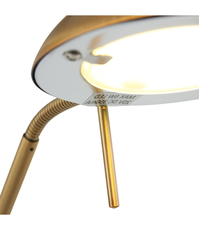 Leeslamp brons met dimmer