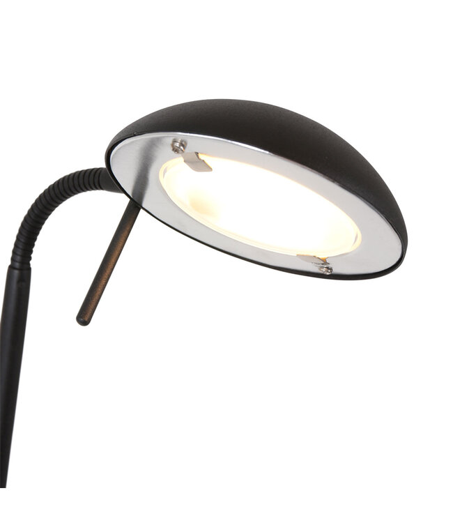 Leeslamp zwart met dimmer