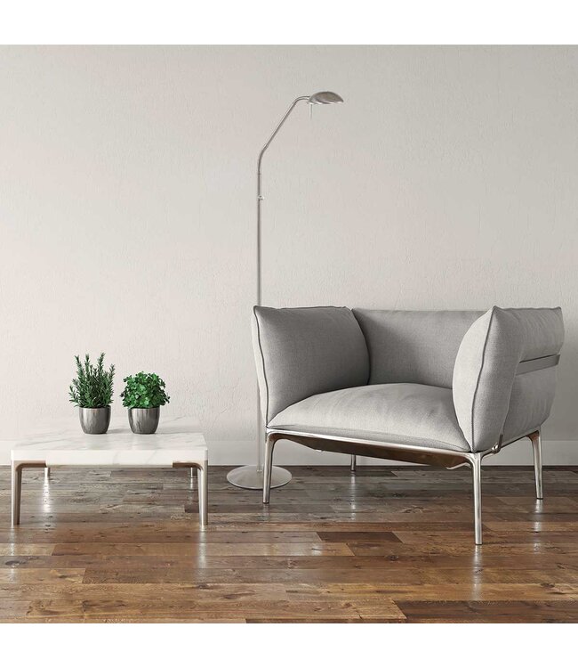 Leeslamp staal met dimmer