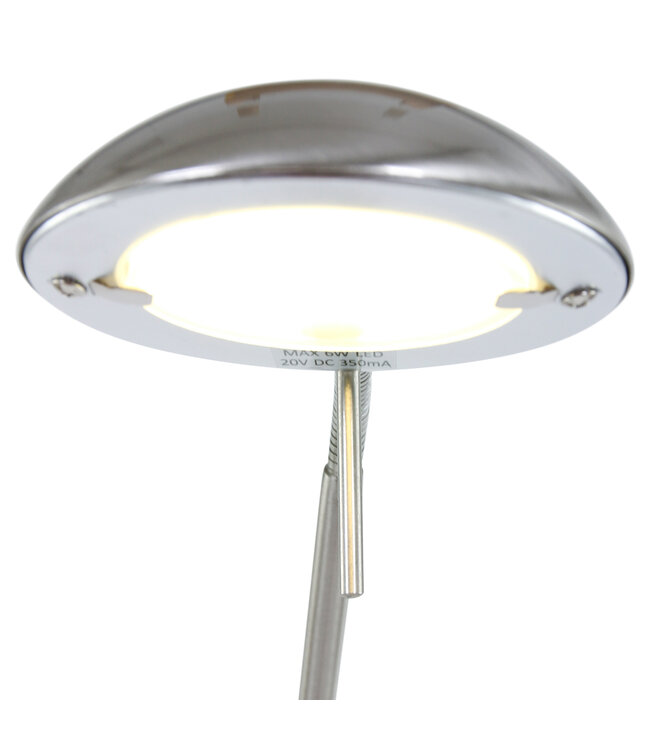Leeslamp staal met dimmer